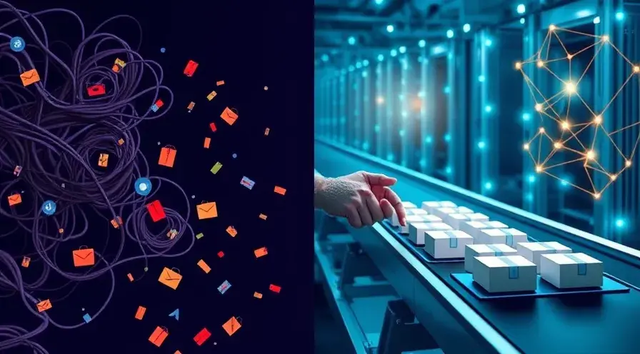 تصویری پویا از چالش‌های رایج در پردازش سفارشات آنلاین و راهکارهای خلاقانه برای غلبه بر خطاهای انسانی و بهینه‌سازی فرایندها در کسب‌وکارهای اینترنتی ایرانی.